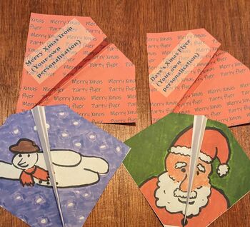 Personalisable Xmas Flyer Indoor Kite For Festive Fun, 10 of 12