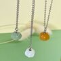 Pumpkin Gemstone Silver Necklace, thumbnail 1 of 7