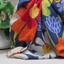 Bold Nordic Flower Meadow Print Scarf, thumbnail 3 of 4