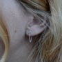 Simple Circle Two Way Round Chain Drop Stud Earrings, thumbnail 2 of 12