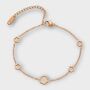 18 K Gold Plated Dainty Small Clover Bracelet Rose Gold, thumbnail 1 of 5