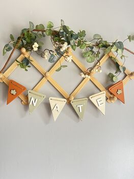 Woodland Bunting Personalised Wooden Garland, 5 of 9