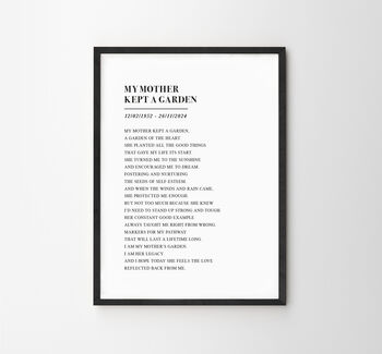 The One Poem Personalised Wedding Print, 7 of 10