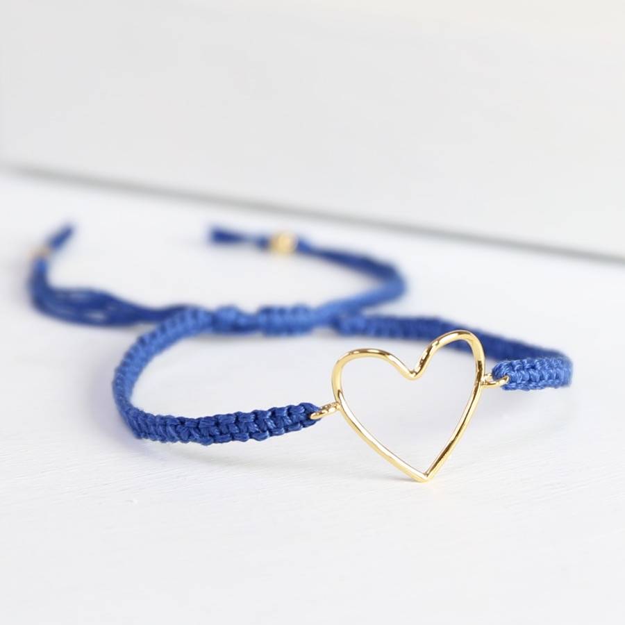 heart outline friendship bracelet by lisa angel | notonthehighstreet.com