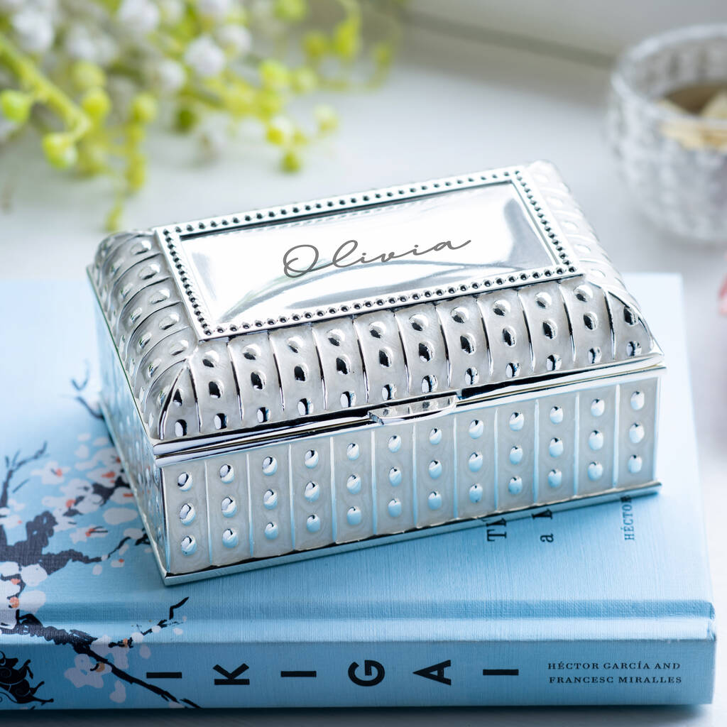 Personalised Silver Ornate Box By The Letteroom
