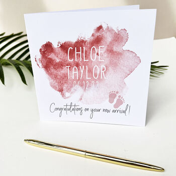 New Baby Personalised Card, 5 of 9