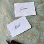 Handmade Raw Edge Calligraphy Place Cards, thumbnail 1 of 3