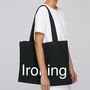 Simple Text Bag To Carry Ironing, thumbnail 4 of 4