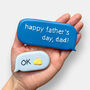 Vegan Father's Day Ok Text Iced Biscuits Letterbox Gift, thumbnail 2 of 11