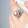 Grace Purple Pearl Ring, thumbnail 1 of 3