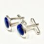 Silver And Lapis Lazuli Cufflinks, thumbnail 6 of 6