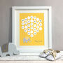 Elephant Personalised Baby Shower Guest Book Print, thumbnail 1 of 5