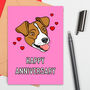Large Size Cute Dog Anniversary Card, thumbnail 1 of 2