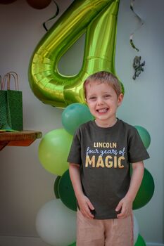 Custom “Years Of Magic” Childrens Birthday T Shirt, 9 of 10