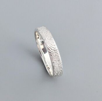 Recycled Silver Fingerprint Ring, 3 of 6