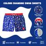 Kids Colour Changing Swim Shorts Lightning Bolts, thumbnail 6 of 7