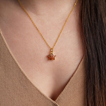 Sunstone Star Necklace, 3 of 11