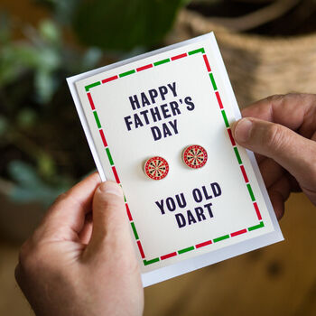 Funny Darts Father's Day Card And Cufflinks, 3 of 3