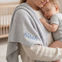 Personalised Grey Cellular Baby Blanket Embroidered, thumbnail 5 of 10