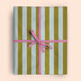 Avocado Stripe Gift Wrapping Paper | 10 Sheets, thumbnail 1 of 3