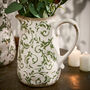 Irina Green Botanical Pitcher Jug Vase, thumbnail 3 of 8