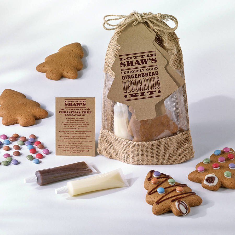 Gingerbread Christmas Tree Decorating Kit By Lottie Shaw's