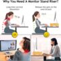 Bamboo Monitor Riser Desk Stand, thumbnail 3 of 6