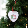Personalised Couples First Christmas Welly Decoration, thumbnail 1 of 8