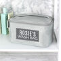 Personalised Classic Grey Makeup Wash Bag Vanity Case, thumbnail 2 of 7