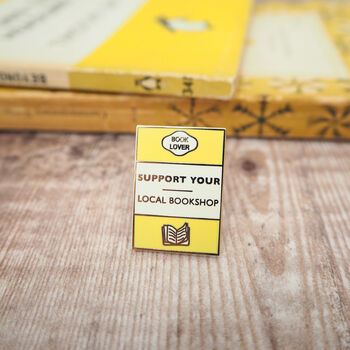'Support Your Local Bookshop' Enamel Pin Badge, 3 of 5