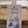 Vintage China Forget Me Not Drop Earrings, thumbnail 2 of 5