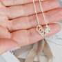 Lucky Seven Rings Sterling Silver Good Luck Necklace, thumbnail 1 of 5
