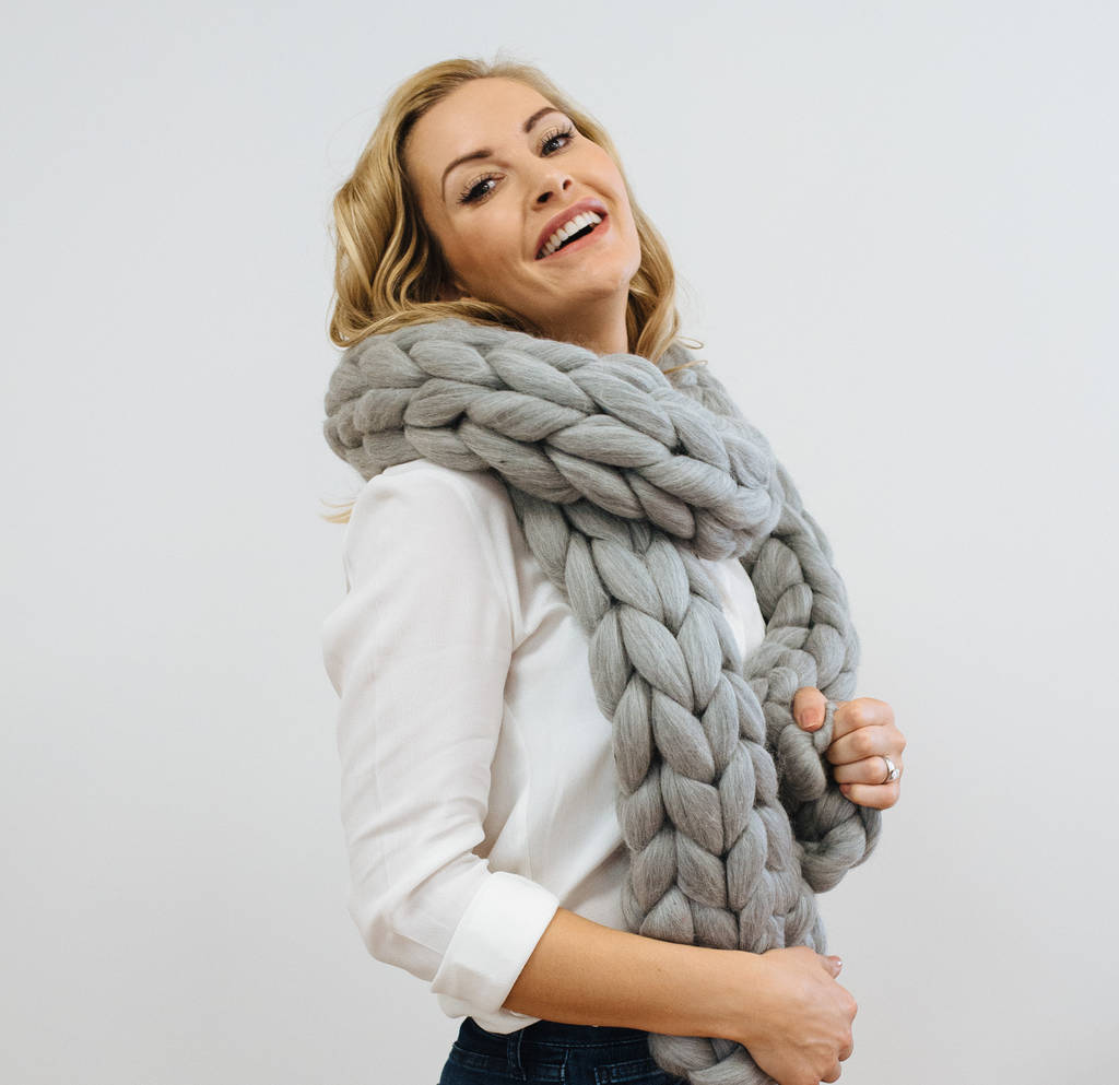 Giant Chunky Knit Scarf By Wool Couture | notonthehighstreet.com