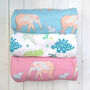 Elephant And Baby Fleece Blanket, thumbnail 1 of 8