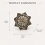 Regal Sun Emblem Brass Cabinet Knob, thumbnail 4 of 8