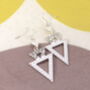 Geometric Triangle Earrings, thumbnail 1 of 2