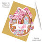 Pop Up 3D Christmas Gingerbread House Greeting Card, thumbnail 4 of 5