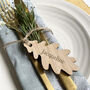 Personalised Wedding Place Setting Laser Cut Leaves, thumbnail 8 of 12