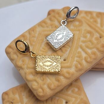 Custard Cream Necklace, Sterling Silver Or Gold Plated, 5 of 10