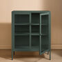 Medium Miles Glass Cabinet In Olive, thumbnail 2 of 5