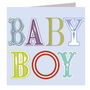 Wordy Baby Boy Card, thumbnail 3 of 3