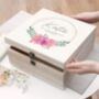 Personalised Floral Wedding Keepsake Box, thumbnail 1 of 12