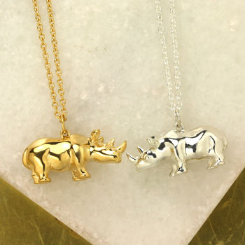 Personalised Rhino Necklace, 2 of 10