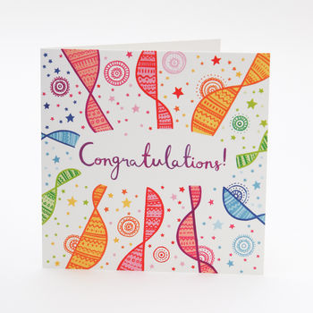 A Bright Patterned Congratulations Card, 2 of 3