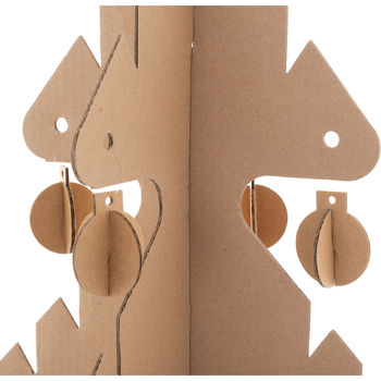 Kid Eco Cardboard Christmas Tree Single Pack Brown, 5 of 6