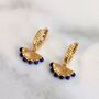 The Fan Lapis Lazuli Charm Earrings, Gold, thumbnail 2 of 6