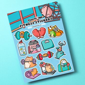 Fitness Sticker Sheet | Cute Stickers, 3 of 5