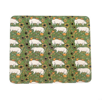 The Green Country Pig Set Of Four Placemats, 2 of 3