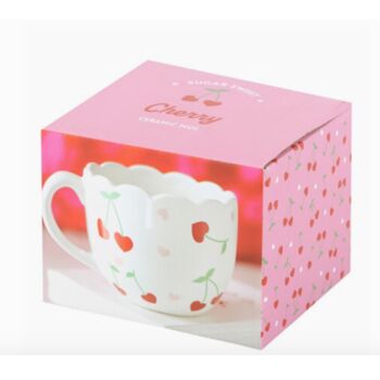 Scalloped Cherry Heart Mug | Mother's Day Gift, 3 of 5