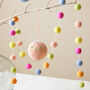 Fair Trade Boho Mini Felt Ball Pompom Garland 200cm, thumbnail 5 of 12